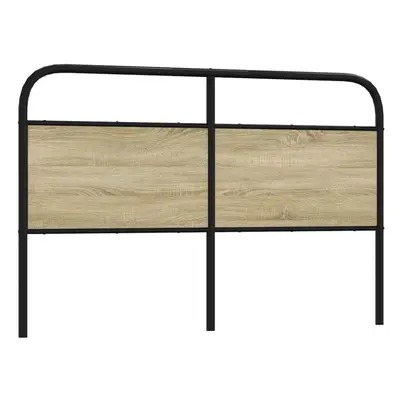 (sonoma oak, cm) vidaXL Headboard Bed Header Bedroom Bed Headboard Steel and Engineered Wood