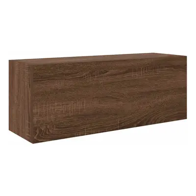 (brown oak, x x cm) vidaXL Bathroom Wall Cabinet Hanging Wall Storage Cupboard Engineered Wood