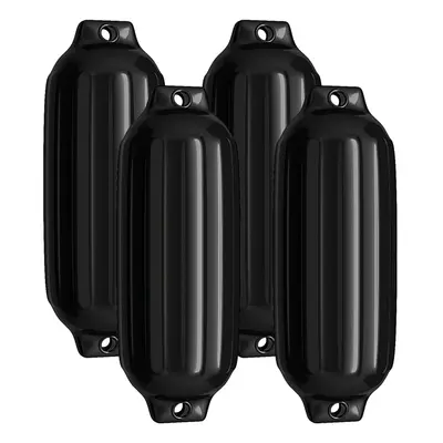 4 Pack Inflatable Boat Fenders Ribbed Double Eye Boat Bumper for Docking