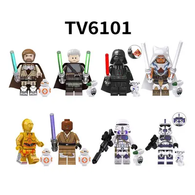 8 Pcs Star War Series Action Figure Building Block Model Toy Gift for Kids Adult