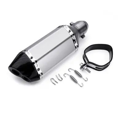 310mm Sliver Universal Motorcycle Dirt Bike ATV Exhaust Muffler Pipe DB Killer 38-51mm