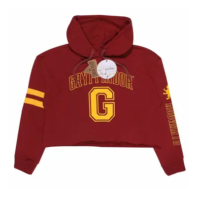 Harry Potter Gryffindor College Style Cropped Pullover Hoodie