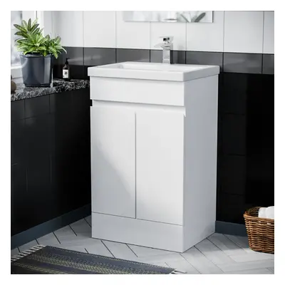 Alaska 500mm Freestanding Bathroom Basin Vanity Unit White