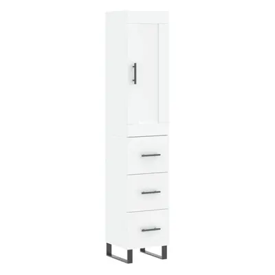 (white, drawers) vidaXL Highboard Sideboard Tall Storage Cabinet Side Cabinet Engineered Wood