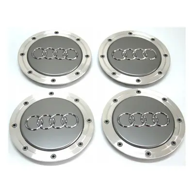 4pcs 148mm Audi Gray Wheel Center Caps A3 A4 A6 A8 TT RS3 OE: 4B060116