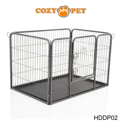 Heavy Duty Cozy Pet Puppy Playpen Run Crate Pen 70cm High Dog Cage - ABS Floor HDDP02