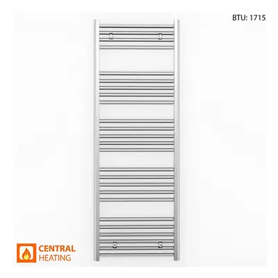 (600 x 1400mm (BTU: 1715)) Chrome Bathroom Designer Straight Towel Radiator