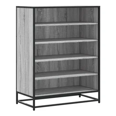 (grey sonoma) vidaXL Shoe Cabinet Shoe Storage Rack Shoe Cupboard Engineered Wood and Metal