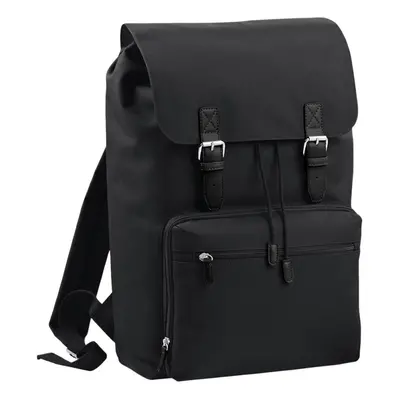 (One Size, Black/Black) Bagbase Vintage Laptop Backpack