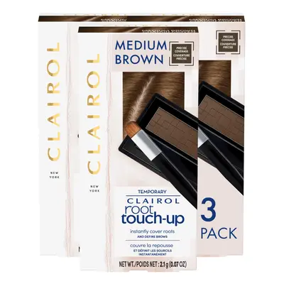 Clairol Root Touch-Up Temporary Concealing Powder Medium Brown Hair Color Pack of