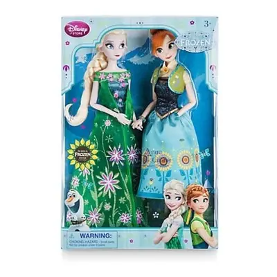 Elsa with Green Dress and Anna Dolls Summer Solstice Gift Set