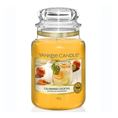 Yankee Candle Large Jar Candle | Calamansi Cocktail Scented Candle | Up to Hours Burn Time | Gar