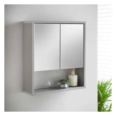 New Stunning Norsk High Gloss Bathroom Mirror Cabinet Perfect Bathroom Storage