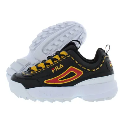 Fila Disruptor Ii Premium Repeat Boys Shoes Size 4.5 Color: Black/Gol