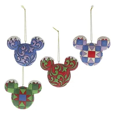 Disney Traditions Mickey Mouse Head Hanging Ornament Set