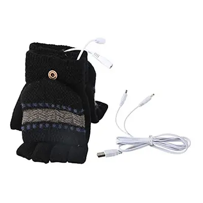 Eurobuy USB Heated Gloves, Unisex Winter Hand Warm Gloves Washable USB Heated Gloves Full Half F