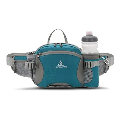 Water Resistant Bum Bag with Water Bottle Holder and Multi-Pockets, Large Capacity Waist Fanny P