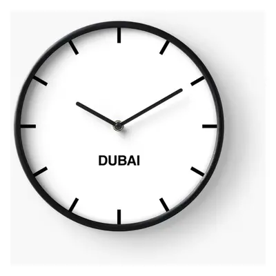 (Dubai Time Zone Newsroom=18) Wall Clock Inch Funny Mantel & Tabletop Art Decor for Home Bedroom