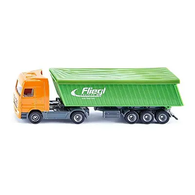 1796, Lorry with Tipper and Semi-Trailer, 1:87, Metal/Plastic, Green/Orange, Removable tarpaulin