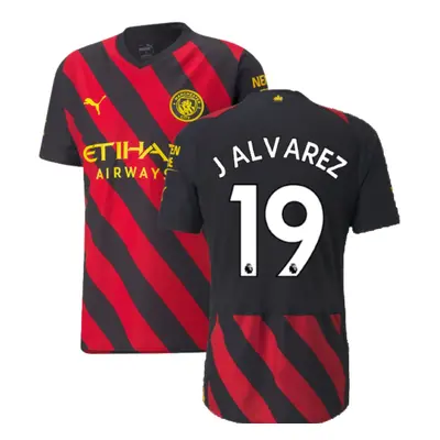 (S) Man City Authentic Away Shirt (J ALVAREZ 19)