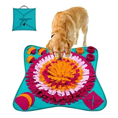 Emwel Dog Snuffle Mat - Washable Pet Feeding Nosework Treats Mat Puzzle Training Toy for Dogs La