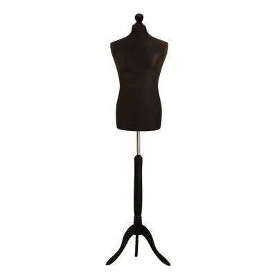 Male Tailors Dummy Bust Size Dressmakers Fashion Mannequin Students Black With Black Tripod Stan