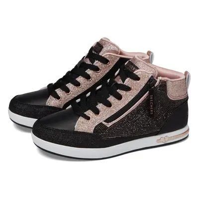 Skechers Girls Shoutouts-Style STRUT Sneaker Black/Rosegold Big Kid