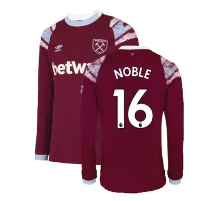 (3XL) West Ham Long Sleeve Home Shirt (NOBLE 16)