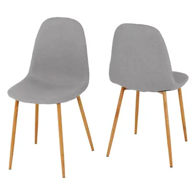 Barley Set of Dining Chairs in Grey Fabric