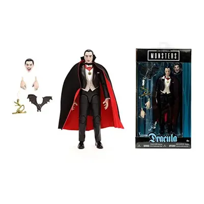 253251015 Toys Universal Monsters Dracula 6â Deluxe Collector Figure, Black, Standard Size