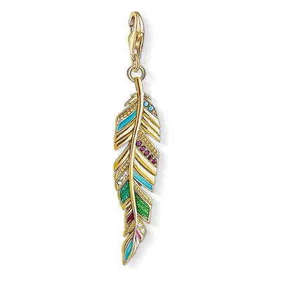 Thomas Sabo Women Charm Pendant Ethnic Feather Sterling Silver