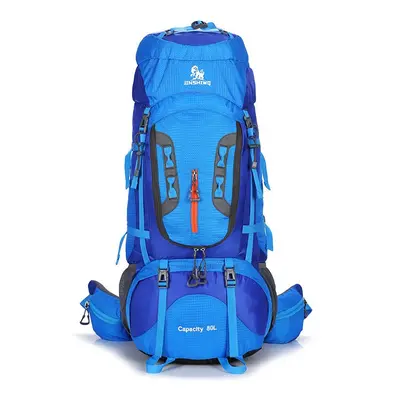 (Blue A) 80L Camping Hiking Backpacks Big Outdoor Bag Backpack Nylon superlight Sport Travel Bag