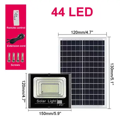 (44 LED) 44/170LED Solar Wall Lights Outdoor Waterproof Infrared Garden Lamp Remote control wate