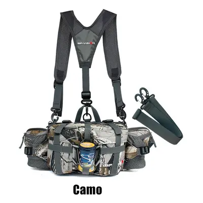 (Camo) Outdoor Sports Waist Bag Water Cycl Backpack Hike Mountain Bottle Waterproof Nylon Campin