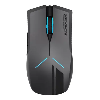 (Black) Gaming Mouse Dual-Mode Bluetooth 2.4G Wireless Programming Adjustable 800-10000DPI RGB B