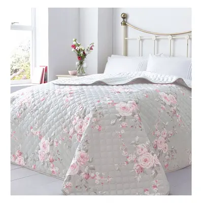 Catherine Lansfield Canterbury Bedspread - Grey - x 260cm