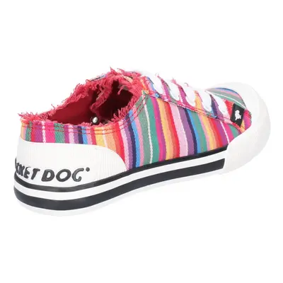 (Red, (Adults')) Rocket Dog Jazzin Eden Stripe Cotton Women's Red Multi Trainers