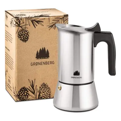 Espresso Maker | Moka Pot Induction | Cup stovetop Coffee Maker (200-300 ml) | Stainless Steel I