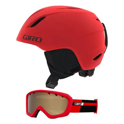 Giro Launch CP Youth Snow Ski Helmet w/Matching Goggles Matte Bright R