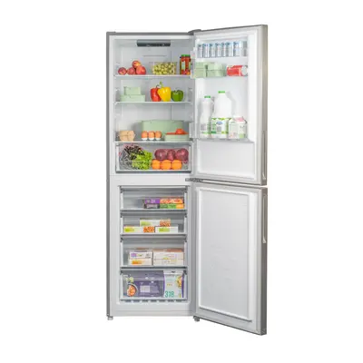 SIA STNF185DXE 317L No Frost Freestanding Fridge Freezer in Inox/Silver