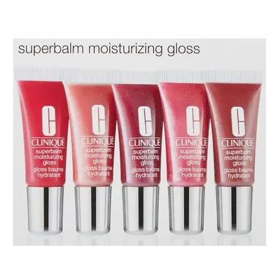 Clinique Superbalm Moisturizing Gloss Pcs Set: Raspberry, Apricot, Currant, Lilac, Rootbeer (Tra