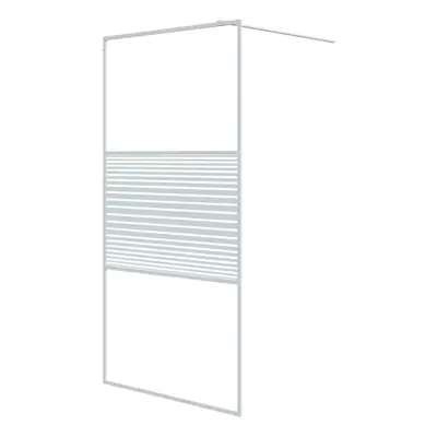 vidaXL Walk-in Shower Wall White 100x195 cm Clear ESG Glass Shower Screen