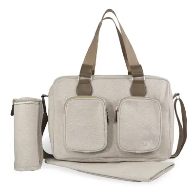 Deluxe Changing Bag - Oatmeal Herringbone