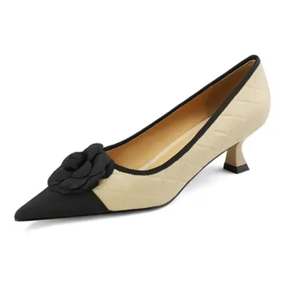 (apricot, 35) Vangull Brand Women Spring Pumps Natural Leather 22-24.5cm Sheepskin+cowhide+pigsk