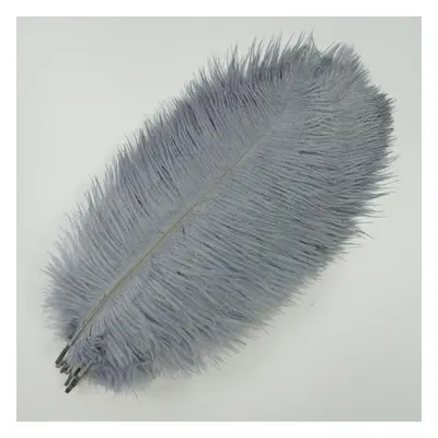 (gray, 45-50cm 18-20inch) 10pcs /lot New Colored Ostrich Feathers For Crafts White Black Feather