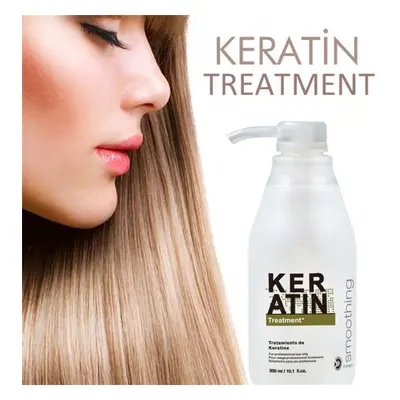 (as the picture, 300mL) Purc Brazilian Keratin Treatment Straightening Hair 8% Formalin 300ml El