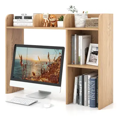 3- Tier Desk Bookshelf Wooden Display Shelf Storage Organizer for Home