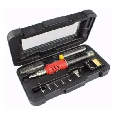 (One Size) In Pro Butane Gas Soldering Iron Set Hot Welding Kit Torch Degree