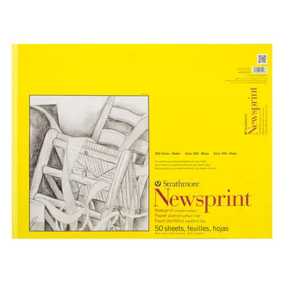 Strathmore Smooth Newsprint Paper Pad 18"X24"-50 Sheets