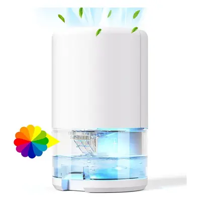 (C-white-02) Dehumidifiers for Home, Auto Off & RGB Lights Portable Dehumidifier, Ultra Quiet De